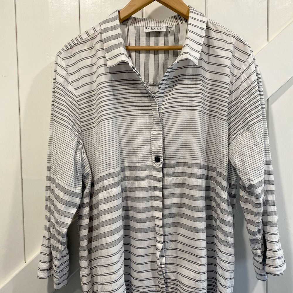 Horizontal Stripe Habitat Button Down